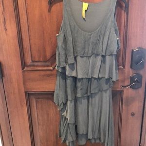 Green Dragon Ruffle tier Dress